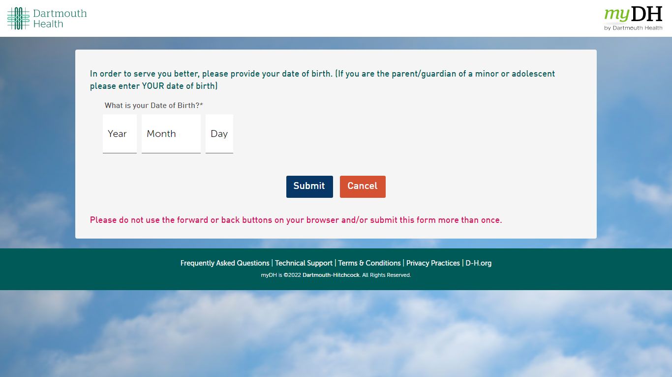 myDH | eD-H Electronic Health Record of Dartmouth Health